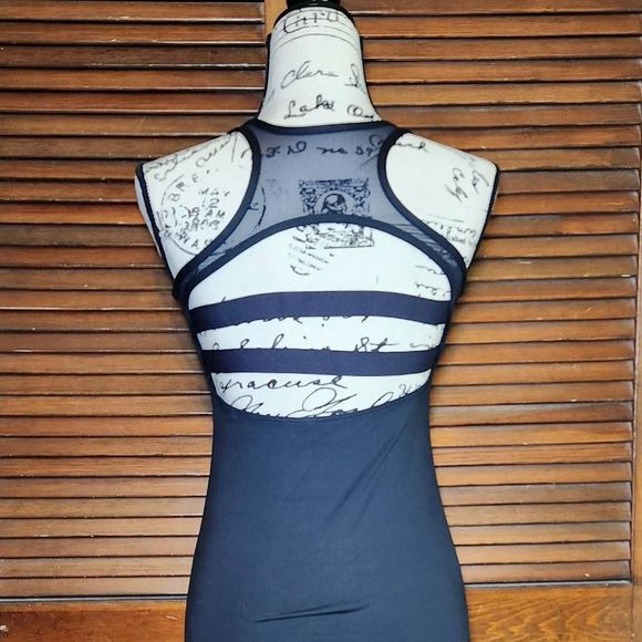 New Fabletics Tropez Mesh Cutout Bodycon Mini Dress - Picture 12 of 12